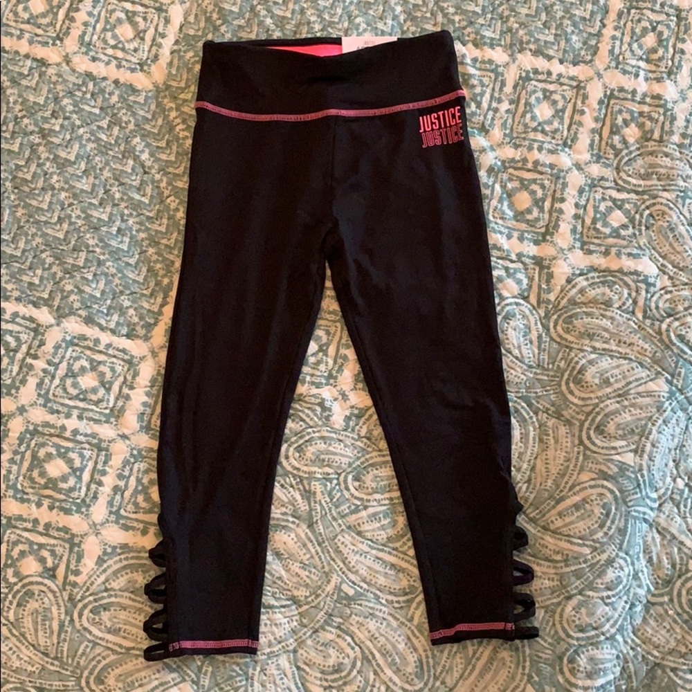 Girls JUSTICE crop leggings, NWT